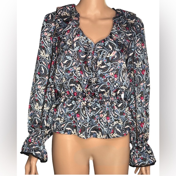 Sam Edelman Black Floral Blouse - Picture 3 of 8